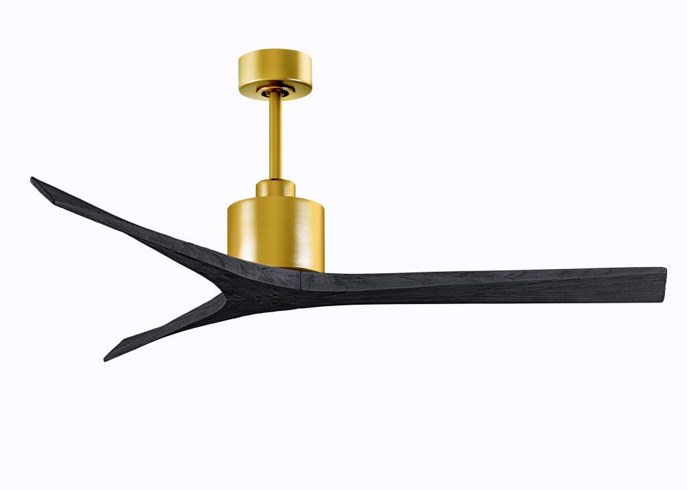 Mollywood - 60" Ceiling Fan - Brushed Brass Finish - Matte Black Blades