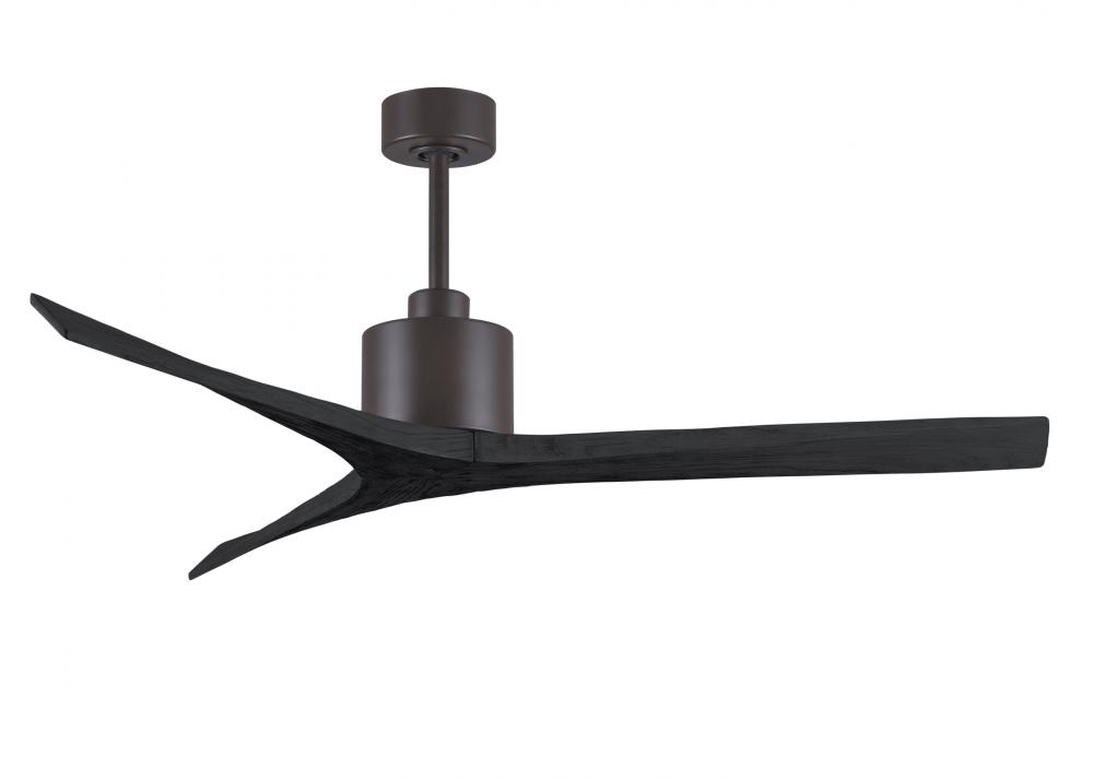Mollywood - 60" Ceiling Fan - Textured Bronze Finish - Matte Black Blades