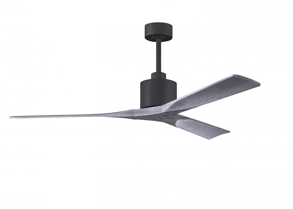 Nan - 60" Ceiling Fan - Matte Black Finish - Barn Wood Tone Blades