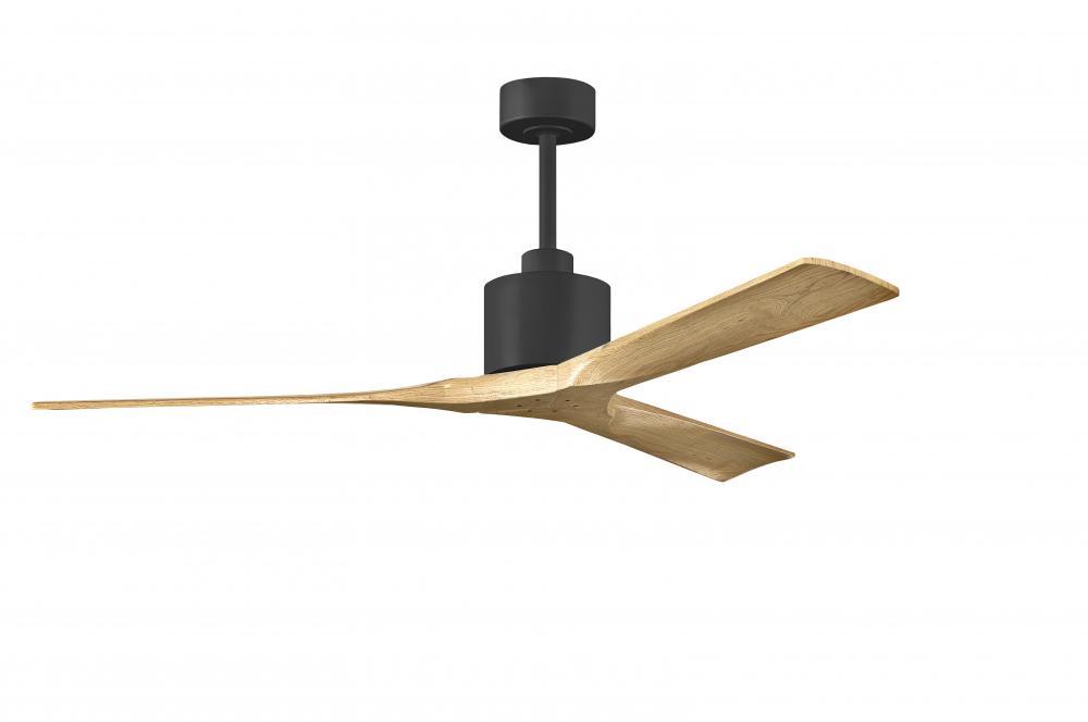 Nan - 60" Ceiling Fan - Matte Black Finish - Light Maple Tone Blades