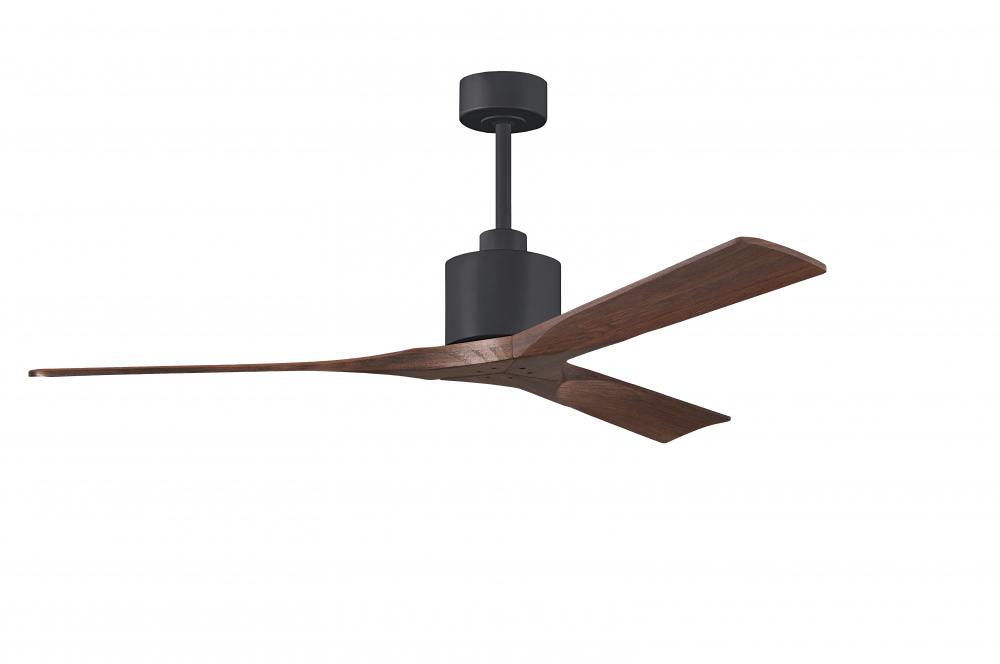 Nan - 60" Ceiling Fan - Matte Black Finish - Walnut Tone Blades