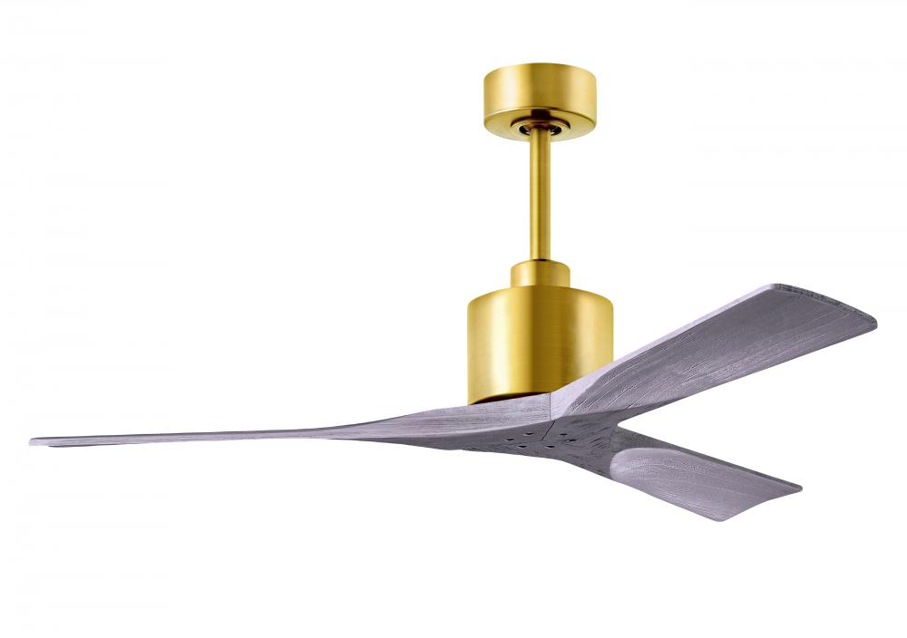 Nan - 52" Ceiling Fan - Brushed Brass Finish - Barn Wood Tone Blades
