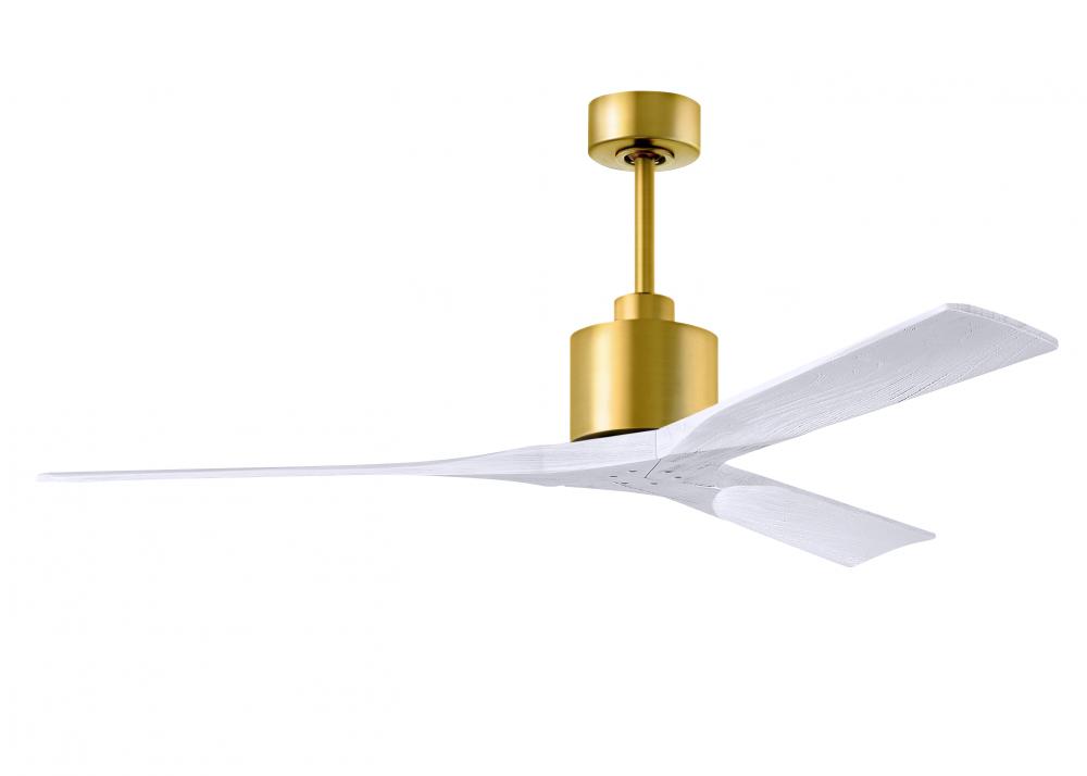 Nan - 60" Ceiling Fan - Brushed Brass Finish - Matte White Blades