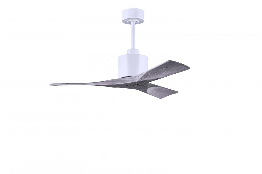Nan - 42" Ceiling Fan - Matte White Finish - Barn Wood Tone Blades