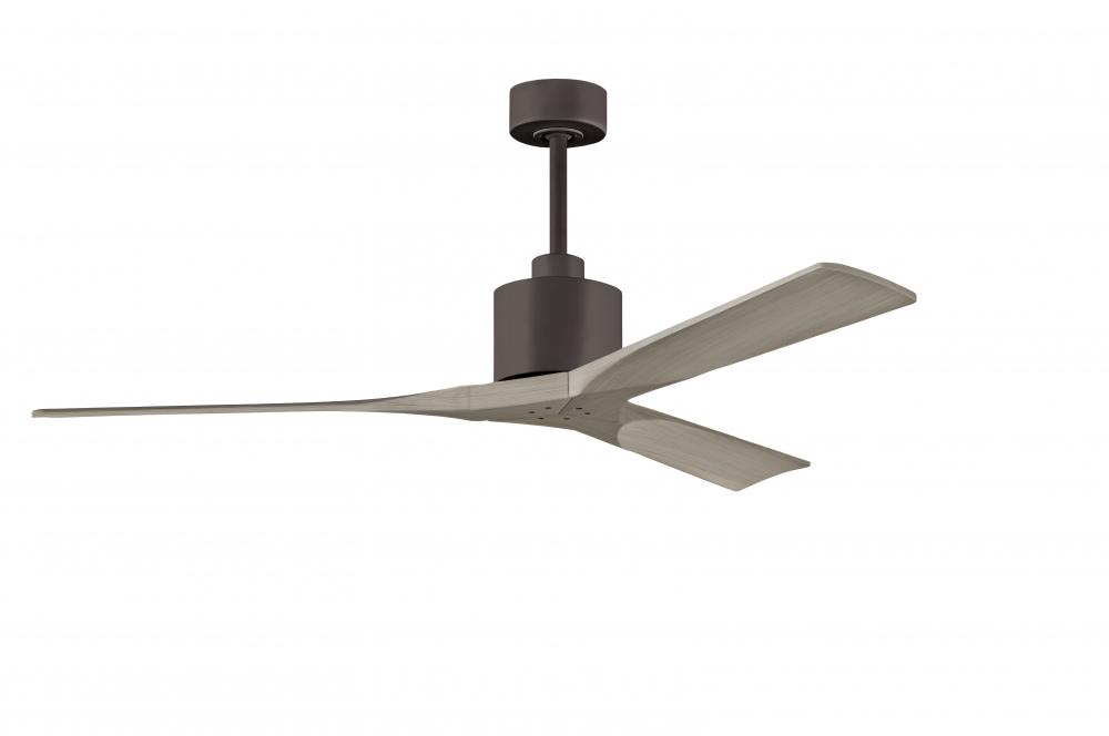 Nan - 60" Ceiling Fan - Textured Bronze Finish - Gray Ash Tone Blades