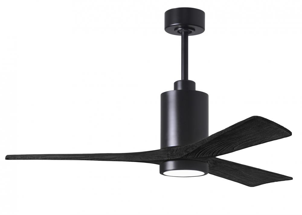 Patricia-3-52" Three Blade Ceiling Fan-5CCT Integrated LED-Matte Black Finish-Matte Black Blades