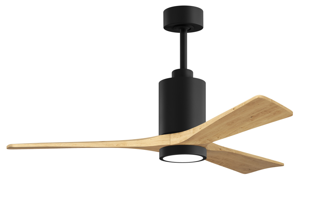 Patricia-3-52" Three Blade Ceiling Fan-5CCT Integrated LED-Matte Black Finish
