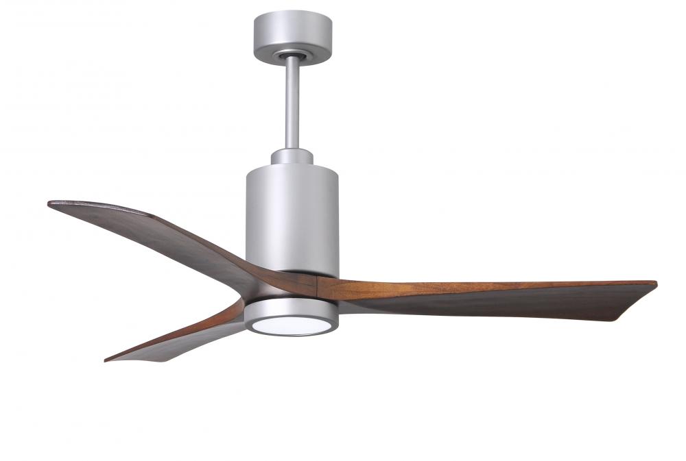 Patricia-3-52" Three Blade Ceiling Fan-5CCT Integrated LED-Brushed Nickel Finish-Walnut Tone Bla