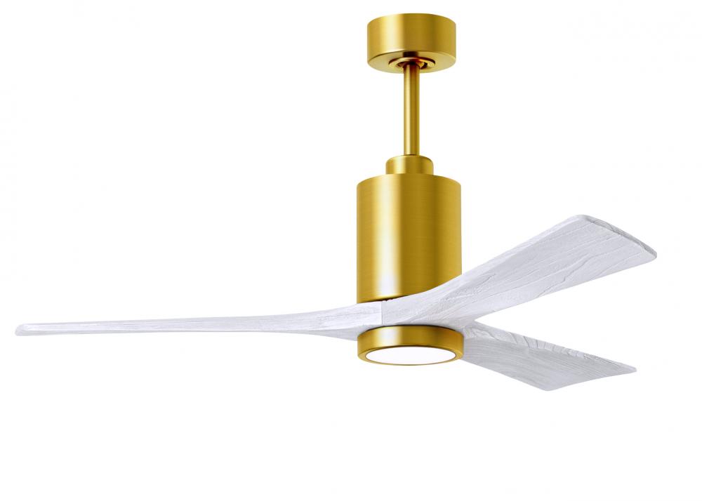 Patricia-3 - 52" Three Blade Ceiling Fan - 5CCT Integrated LED - Brushed Brass Finish