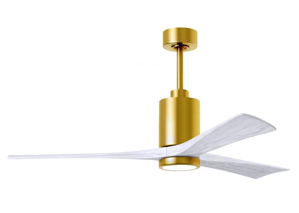 Patricia-3 - 60" Three Blade Ceiling Fan - 5CCT Integrated LED - Brushed Brass Finish