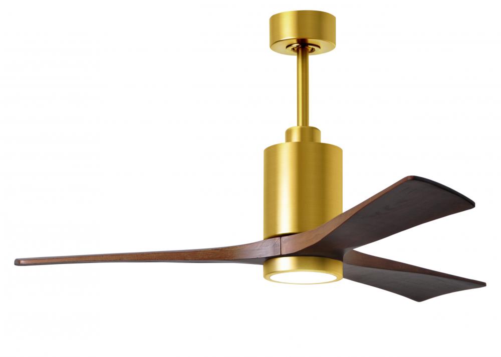 Patricia-3 - 52" Three Blade Ceiling Fan - 5CCT Integrated LED - Brushed Brass Finish