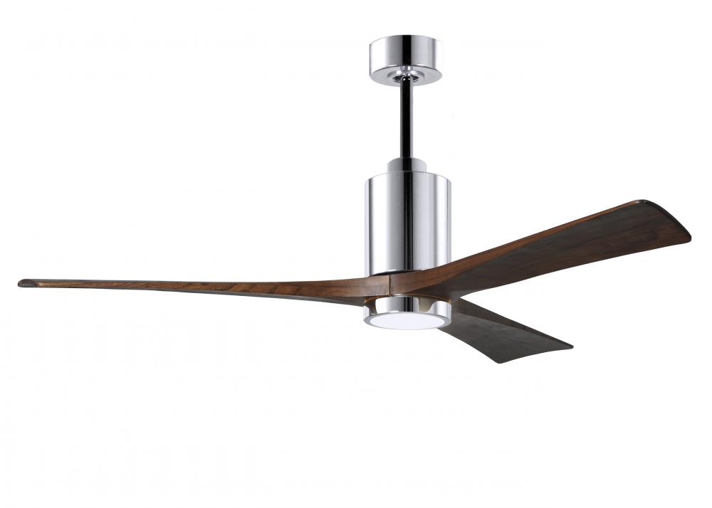 Patricia-3 - 60" Three Blade Ceiling Fan - 5CCT Integrated LED - Polished Chrome Finish