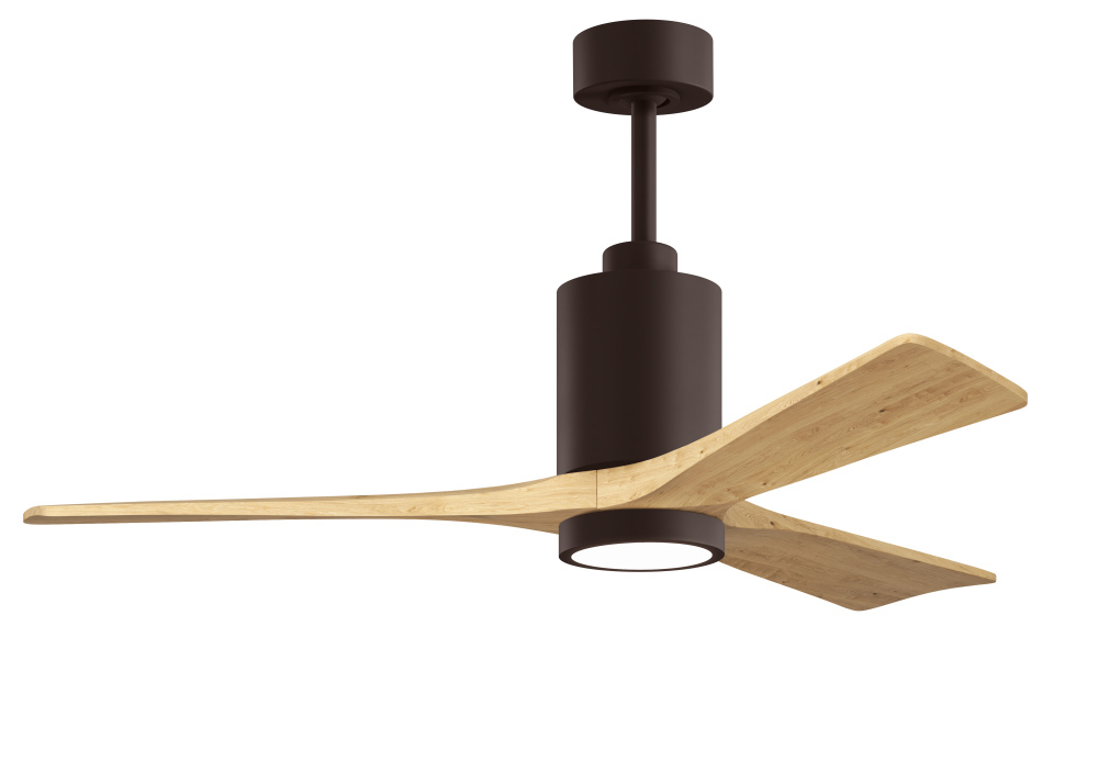 Patricia-3-52" Three Blade Ceiling Fan-5CCT Integrated LED-Textured Bronze Finish