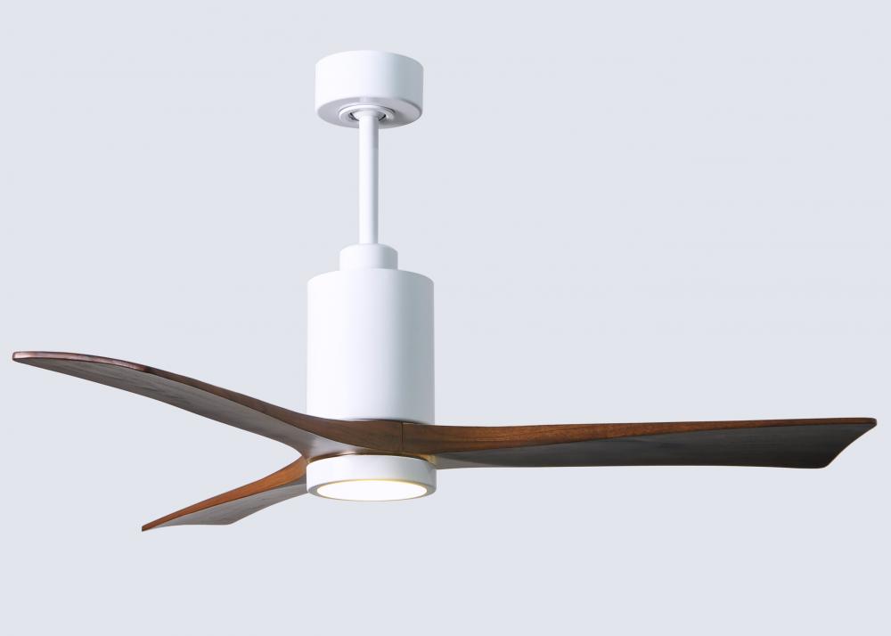 Patricia-3 - 52" Three Blade Ceiling Fan - 5CCT Integrated LED - Gloss White Finish