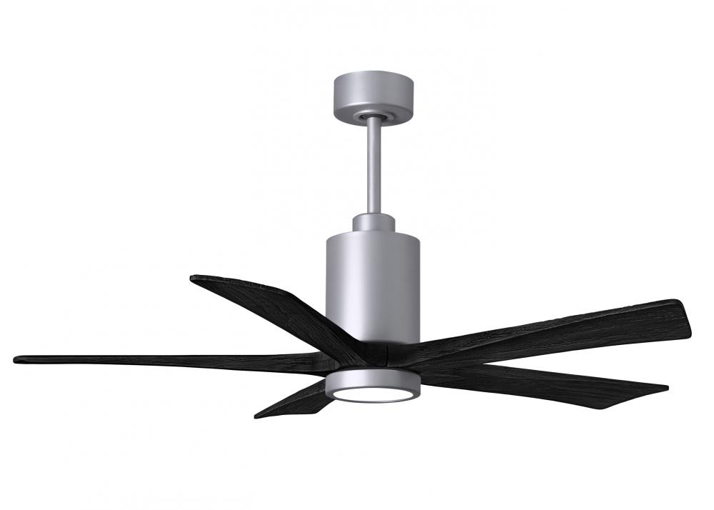 Patricia-5-52" Five Blade Ceiling Fan-5CCT Integrated LED-Brushed Nickel Finish-Matte Black Blad