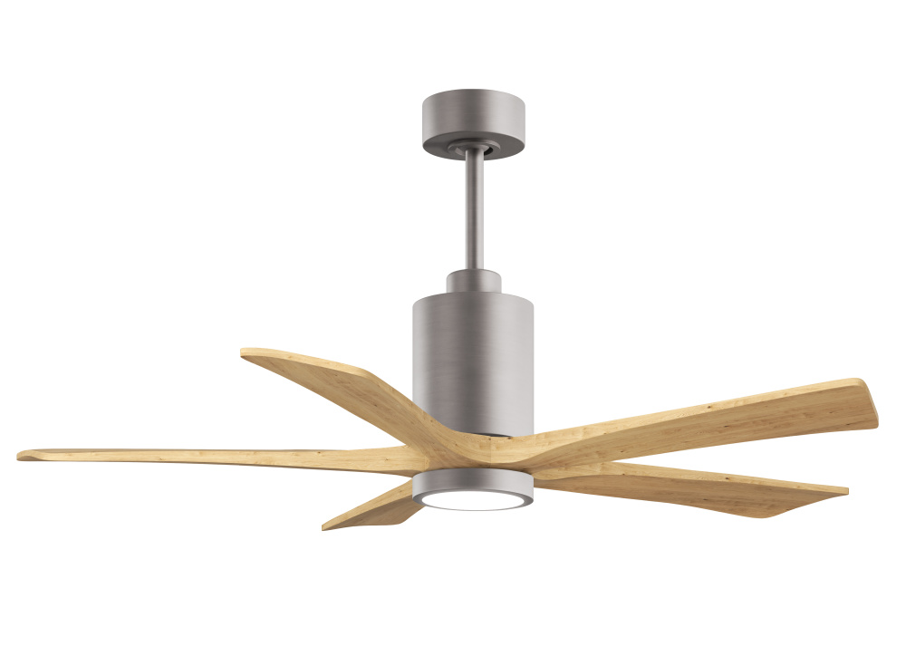 Patricia-5-52" Five Blade Ceiling Fan-5CCT Integrated LED-Brushed Nickel Finish
