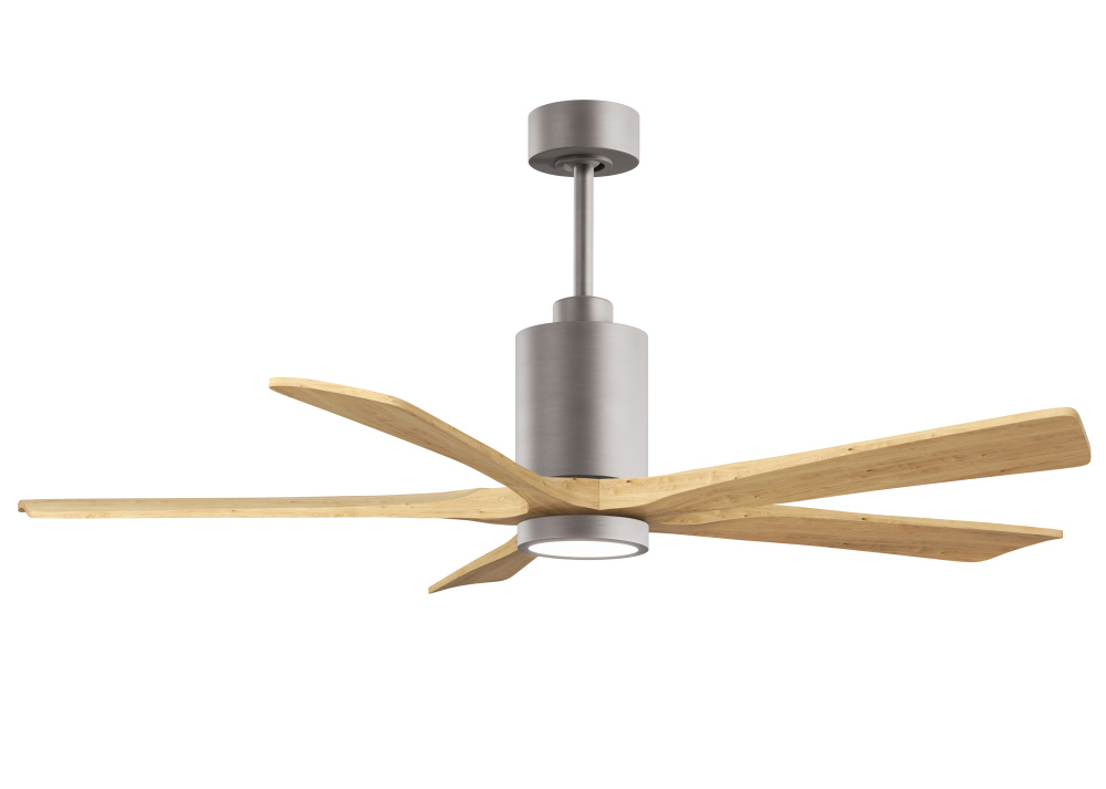 Patricia-5-60" Five Blade Ceiling Fan-5CCT Integrated LED-Brushed Nickel Finish