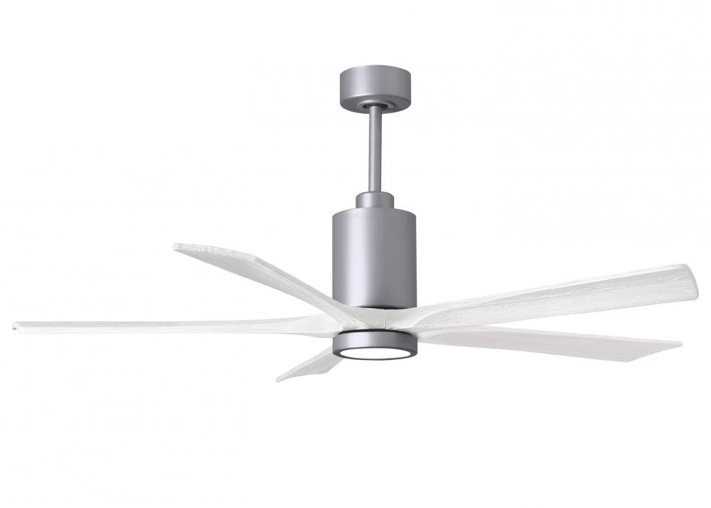 Patricia-5-60" Five Blade Ceiling Fan-5CCT Integrated LED-Brushed Nickel Finish-Matte White Blad
