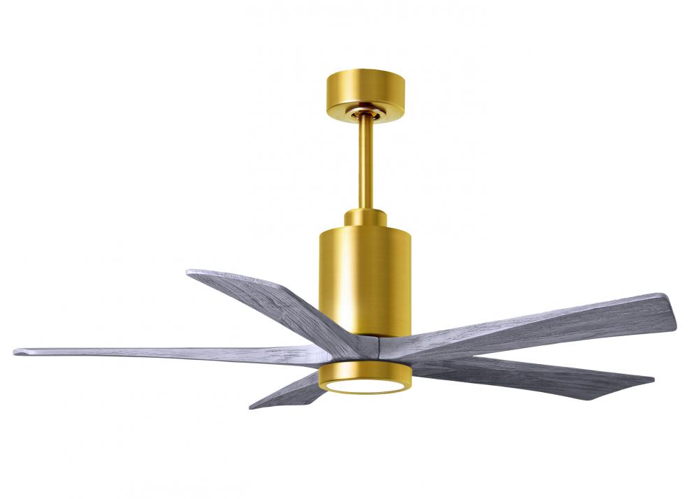 Patricia-5 - 52" Five Blade Ceiling Fan - 5CCT Integrated LED - Brushed Brass Finish