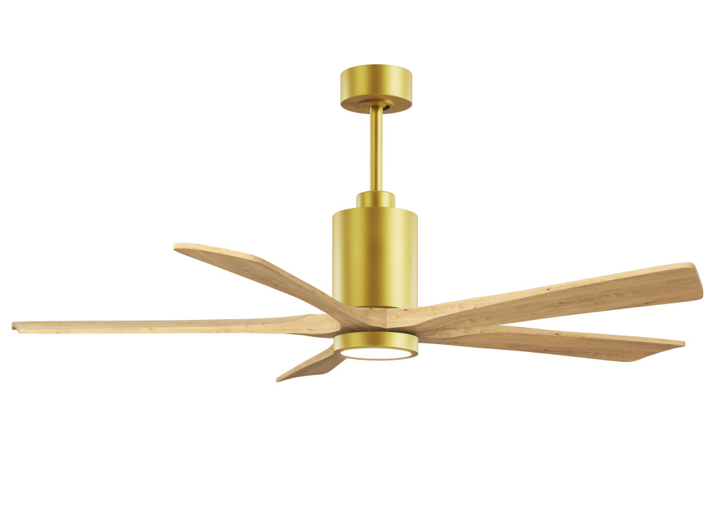 Patricia-5-60" Five Blade Ceiling Fan-5CCT Integrated LED-Brushed Brass Finish