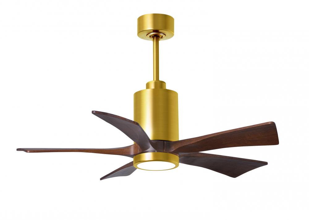 Patricia-5 - 42" Five Blade Ceiling Fan - 5CCT Integrated LED - Brushed Brass Finish