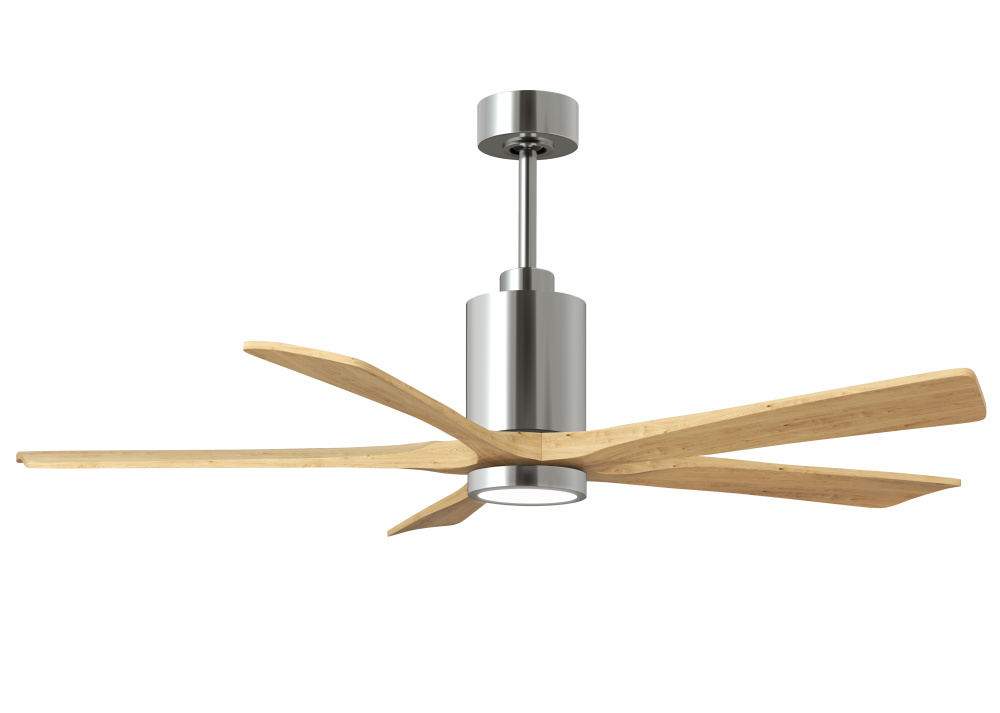 Patricia-5-60" Five Blade Ceiling Fan-5CCT Integrated LED-Polished Chrome Finish