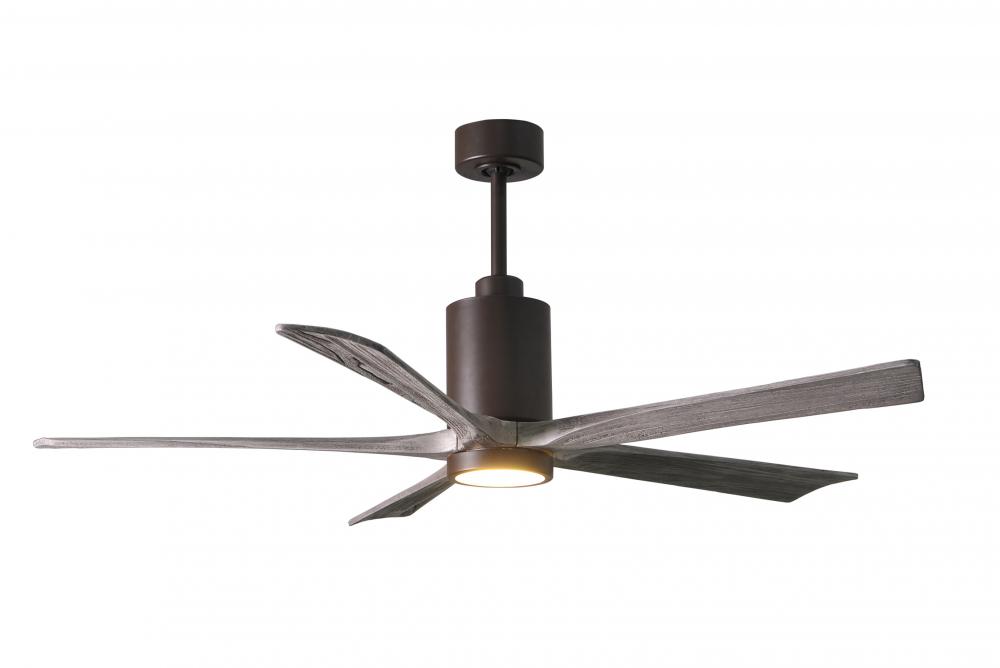 Patricia-5-60" Five Blade Ceiling Fan-5CCT Integrated LED-Textured Bronze Finish