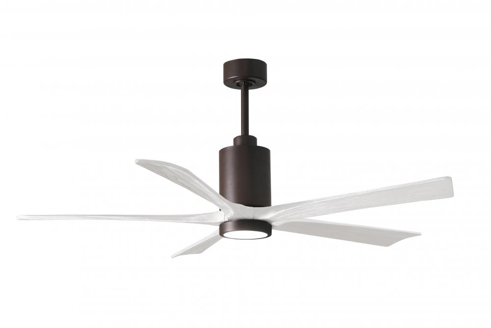 Patricia-5 - 60" Five Blade Ceiling Fan - 5CCT Integrated LED - Textured Bronze Finish