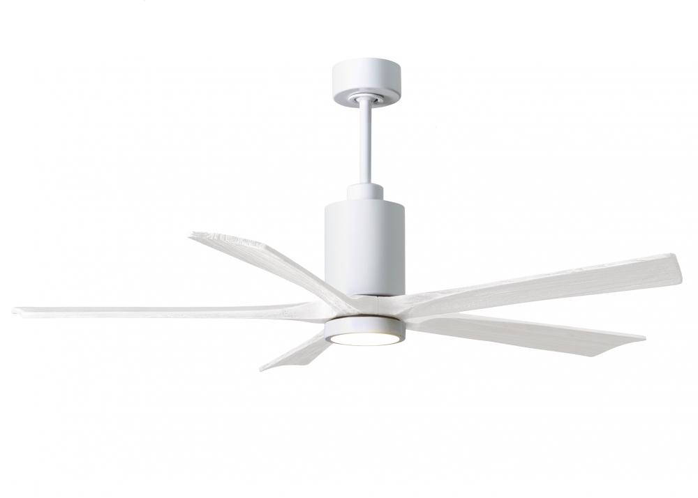 Patricia-5 - 60" Five Blade Ceiling Fan - 5CCT Integrated LED - Gloss White Finish