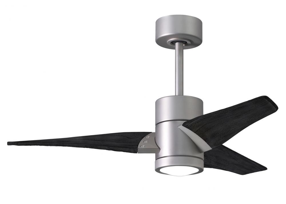Super Janet - 42" Ceiling Fan - Integrated LED - Brushed Nickel Finish - Matte Black Blades