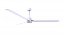 Matthews Fan Company AK-MWH-MWH-72 - Alessandra - 72" Three Blade Transitional Ceiling Fan - Matte White Finish - Matte White Blades