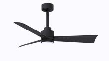 Matthews Fan Company AKLK-BK-BK-42 - Alessandra-42" Three Blade Transitional Ceiling Fan-5CCT Integrated LED-Matte Black Finish