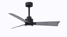 Matthews Fan Company AKLK-BK-BW-42 - Alessandra-42" Three Blade Transitional Ceiling Fan-5CCT Integrated LED-Matte Black Finish