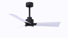 Matthews Fan Company AKLK-BK-MWH-42 - Alessandra-42" Three Blade Transitional Ceiling Fan-5CCT Integrated LED-Matte Black Finish