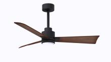 Matthews Fan Company AKLK-BK-WN-42 - Alessandra-42" Three Blade Transitional Ceiling Fan-5CCT Integrated LED-Matte Black Finish