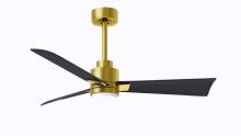 Matthews Fan Company AKLK-BRBR-BK-42 - Alessandra-42" Three Blade Transitional Ceiling Fan-5CCT Integrated LED-Brushed Brass Finish