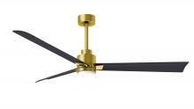 Matthews Fan Company AKLK-BRBR-BK-56 - Alessandra-56" Three Blade Transitional Ceiling Fan-5CCT Integrated LED-Brushed Brass Finish