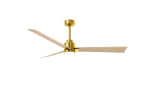 Matthews Fan Company AKLK-BRBR-LM-56 - Alessandra-56" Three Blade Transitional Ceiling Fan-5CCT Integrated LED-Brushed Brass Finish