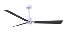 Matthews Fan Company AKLK-MWH-BK-56 - Alessandra-56" Three Blade Transitional Ceiling Fan-5CCT Integrated LED-Matte White Finish