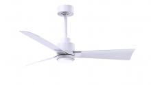 Matthews Fan Company AKLK-MWH-MWH-42 - Alessandra-42" Three Blade Transitional Ceiling Fan-5CCT Integrated LED-Matte White Finish
