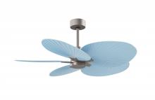 Matthews Fan Company AKTP-BN-BL - Alessandra Tropical - Five Blade Ceiling Fan - Brushed Nickel Finish - Light Blue Blades