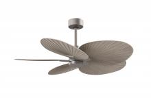 Matthews Fan Company AKTP-BN-GA - Alessandra Tropical - Five Blade Ceiling Fan - Brushed Nickel Finish - Gray Ash Tone Blades