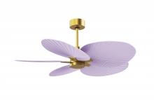Matthews Fan Company AKTP-BRBR-LI - Alessandra Tropical - Five Blade Ceiling Fan - Brushed Brass Finish - Lilac Blades