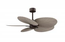 Matthews Fan Company AKTP-TB-GA - Alessandra Tropical - Five Blade Ceiling Fan - Textured Bronze Finish - Gray Ash Tone Blades