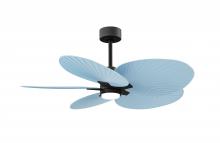 Matthews Fan Company AKTPLK-BK-BL - Alessandra Tropical - Five Blade Ceiling Fan - 5CCT Integrated LED - Matte Black Finish