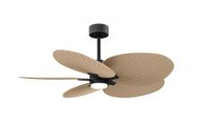 Matthews Fan Company AKTPLK-BK-LM - Alessandra Tropical-Five Blade Ceiling Fan-5CCT Integrated LED-Matte Black Finish