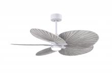 Matthews Fan Company AKTPLK-MWH-BW - Alessandra Tropical-Five Blade Ceiling Fan-5CCT Integrated LED-Matte White Finish