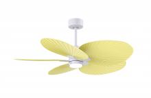 Matthews Fan Company AKTPLK-MWH-YE - Alessandra Tropical-Five Blade Ceiling Fan-5CCT Integrated LED-Matte White Finish