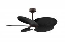 Matthews Fan Company AKTPLK-TB-BK - Alessandra Tropical - Five Blade Ceiling Fan - 5CCT Integrated LED - Textured Bronze Finish