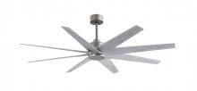 Matthews Fan Company AN-BN-BW-64 - Ariella - Eight Blade Ceiling Fan - Brushed Nickel Finish - Barn Wood Tone Blades